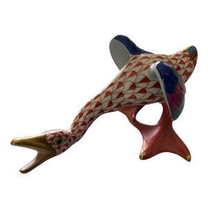 Herend Rust Fishnet Porcelain “Wild Duck”