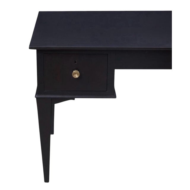 Maison Jansen Vintage Maison Jansen Style Directoire Ebonized Writing Desk For Sale - Image 4 of 4