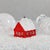 Contemporary Red House with White Roof Ornaments, Set of 12 For Sale - Image 3 of 4