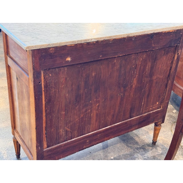 Late 18th Century Louis XVI Walnut Commode With Marble Top For Sale - Image 10 of 11