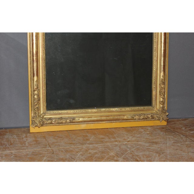 19th Century Restoration Mirror in Gilded Stucco For Sale - Image 3 of 12