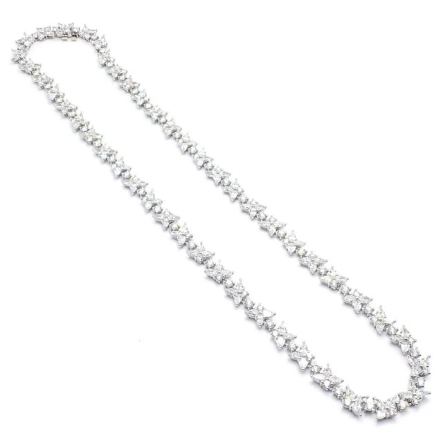 Platinum Diamond Victoria Mixed Cluster Necklace by Tiffany & Co. *This necklace comes with Tiffany & Co. box. **Retail...