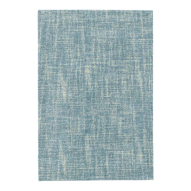 Dash & Albert by Annie Selke Crosshatch Aegean Micro Hooked Wool Rug, 3' x 5' For Sale