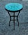 Metal 16" Mini Moroccan Mosaic Accent Table – Emerald Aqua Tile Top For Sale - Image 7 of 9