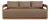 Eclipse Outdoor Solid Teak Wood Sofa - Light Brown Fabric For Sale