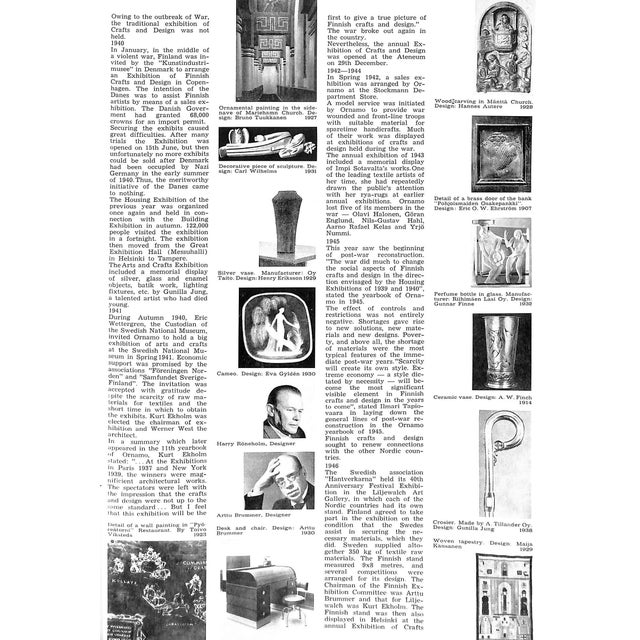 Paper "The Ornamo Book of Finnish Design" 1962 Ratia, Armi For Sale - Image 7 of 12