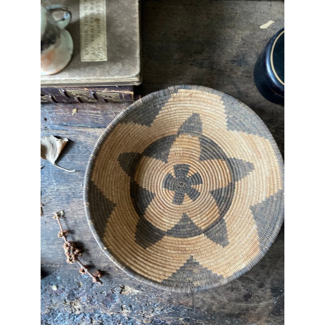 Tribal Coiled Basket Vintage For Sale - Image 11 of 12