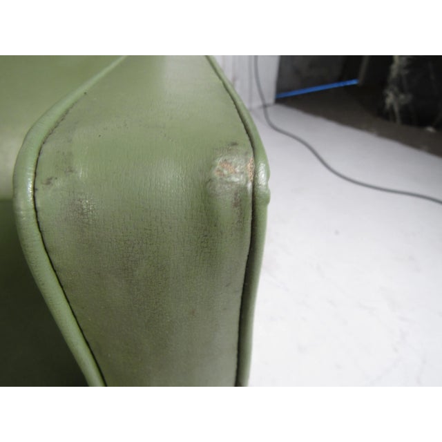 Metal 1970s Pair of Mid-Century Modern Vinyl Lounge Chairs - 2 Pieces For Sale - Image 7 of 9