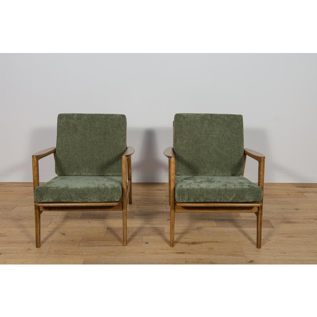 Mid-Century Modern Set of Model 300-139 Armchairs from Swarzędz Factory, 1960s For Sale - Image 3 of 18