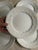 These elegant white ironstone plates were made in England by Royal Crownford of Hanley and feature the Wheat pattern, a...