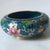 Turquoise Vintage Cloisonné Enamel Lotus Bowl / Scholar's Brush Washer With Gilt Rim For Sale - Image 8 of 9