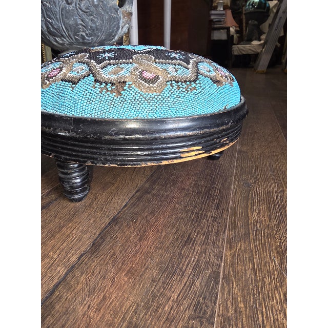 Victorian Beadwork Footstool For Sale - Image 10 of 10