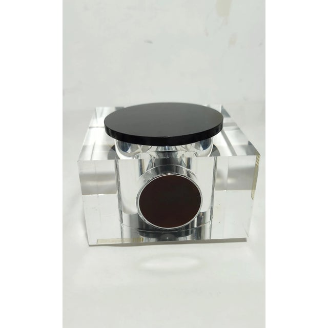 Felice Antonio Botta Methacrylate Lighter, 1960s, in Very Good conditions. Designed 1960 to 1969