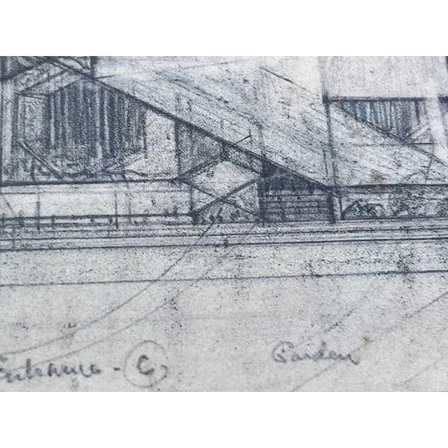 Frank Lloyd Wright Lithograph Ltd Ed. "Steel Cathedral.. Guthrie" New York For Sale - Image 4 of 5