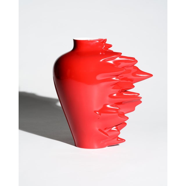 Rosenthal Red Fast Limited Edition Porcelain Vase by Cédric Ragot for Rosenthal, 2010 For Sale - Image 4 of 9