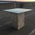 Postmodern Brass & Glass Top Pedestal End Table in Tessellated Stone Manner of Robert Marcius for Casa Bique For Sale - Image 13 of 13