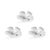 Contemporary White Bone China Hibiscus Flower Wall & Table Décor, Set of 3 For Sale - Image 3 of 3