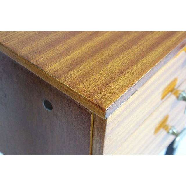 Mid-Century Modern Czechoslovakian Mahogany Nightstands by Up Závody, 1970s, Set of 2 For Sale - Image 4 of 18