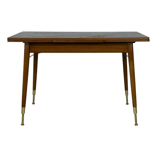 Mid-Century Extendable Wooden Kitchen Table For Sale