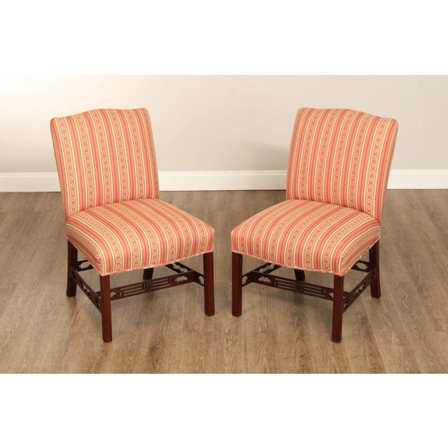 High Quality American Made Vintage Pair Of Custom Upholstered Chairs