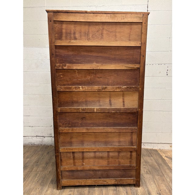 Wood Antique Tiger Oak Carved Victorian Armoire Wardrobe Closet For Sale - Image 7 of 12