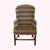 Traditional Vintage Wingback Armchair With Custom Hamilton Upholstery For Sale - Image 3 of 12