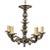 Vintage European Neo-Baroque Style Rocaille Decor 5 Arm Silver Metal Chandelier For Sale