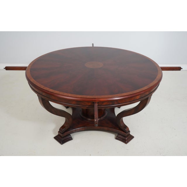 Jonathan Charles Round Mahogany Dining Room Table Chairish