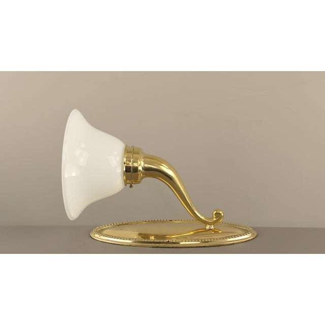 Art Deco Brass Wall Lamps, Austria, 1930s, Set of 2 For Sale - Image 6 of 8