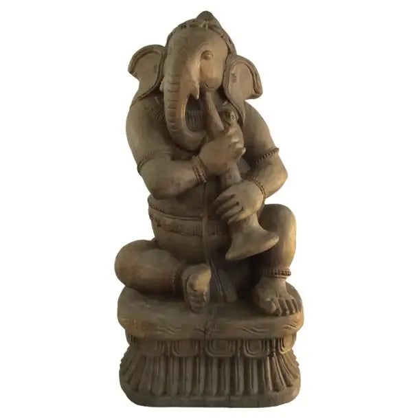 1960s Hand Carved Thailand Elephant Playing a Horn For Sale - Image 11 of 11