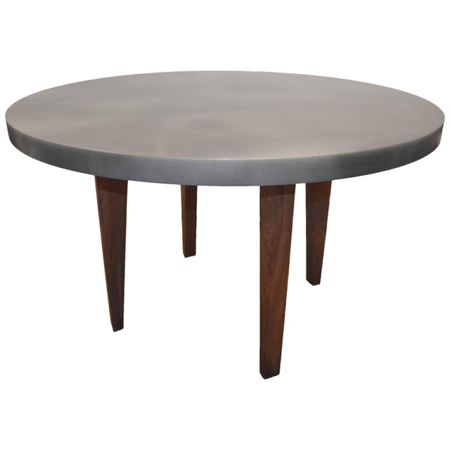 Wood Andrianna Shamaris Black Walnut Wood Table and Resin Coated Top For Sale - Image 7 of 18