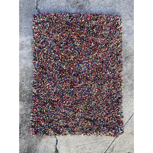 Chandra Vintage Modern Confetti Wool Shag Rug | by Chandra For Sale - Image 4 of 12