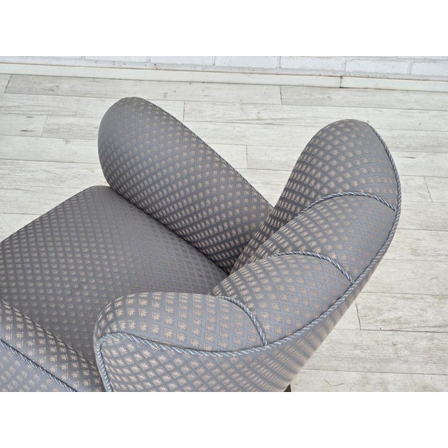 Danish Armchair in Fabric and Oak, 1950s For Sale - Image 16 of 18