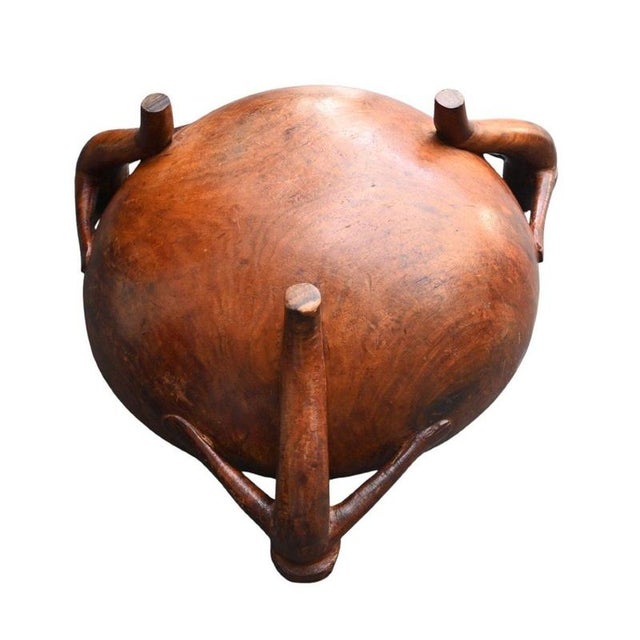 Large Ceremonial Wooden Bowl For Sale - Image 4 of 9