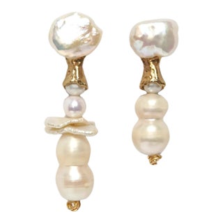 Pearls Of Wisdom Earrings, a pair For Sale