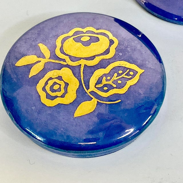 Ceramic 1930s Vintage Boho Chic German Art Deco Trinket Box For Sale - Image 7 of 8