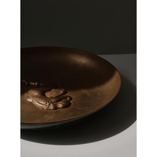 Metal Large Danish Modern Tinos Tray in Patinated Bronze, 1930s For Sale - Image 7 of 14