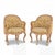 Italian Carved & Cerused Pine French Louis XV Style Bergere Chairs - Pair For Sale - Image 12 of 13