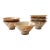 Speckled Terra Cotta Pottery Rice Bowls - Set of 6 For Sale