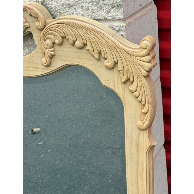 Lexington Furniture Lexington Bleached Oak Carved Wall Mirror For Sale - Image 4 of 7