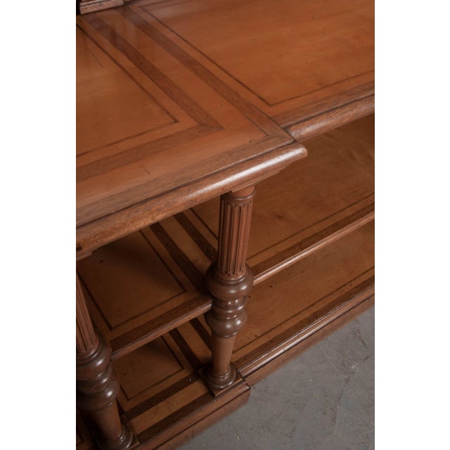 Late 19th Century Late 19th Century French Demilune Three Tier Buffet-Server For Sale - Image 5 of 13