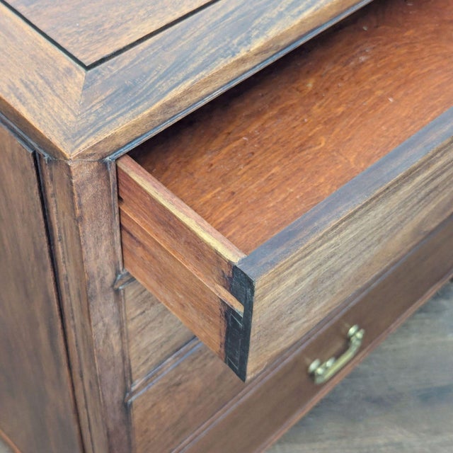 Wood Classic Solid Wood 4-Drawer Dresser With Brass Handles For Sale - Image 7 of 9
