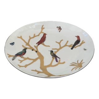 Contemporary Bernardaud Birds of Paradise Oval Serving Plate For Sale