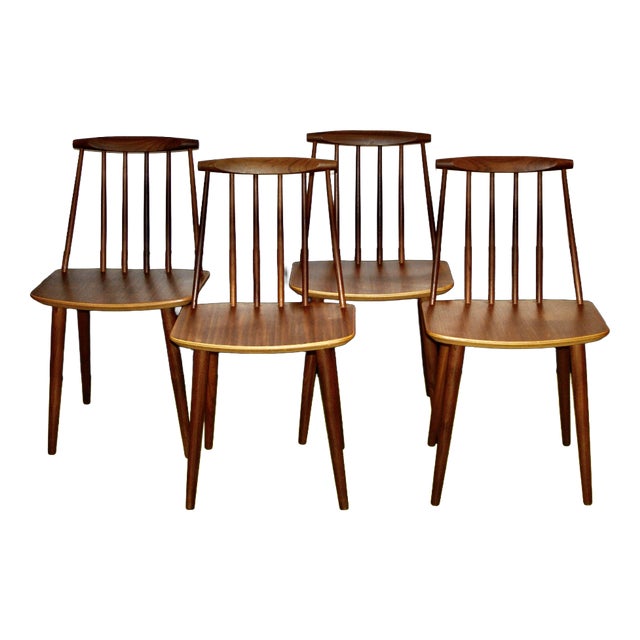 Four J77 Model Chairs by Folke Plasson for FDB, 1960, Set of 4 For Sale