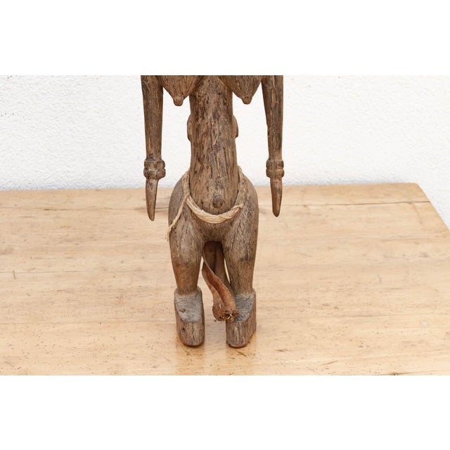 Wood Antique Oxidized Wood African Maternity Figure For Sale - Image 7 of 13