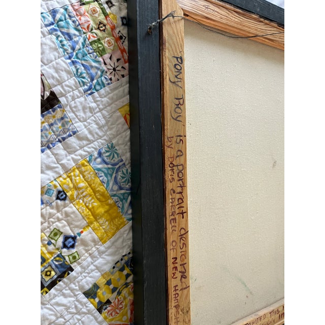 Signed Original Vintage Folk Art Pony Boy Painting For Sale - Image 11 of 13