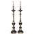20th Pair of Spanish Renaissance Style Bronze Pricket Floor Lamps, Torchères For Sale