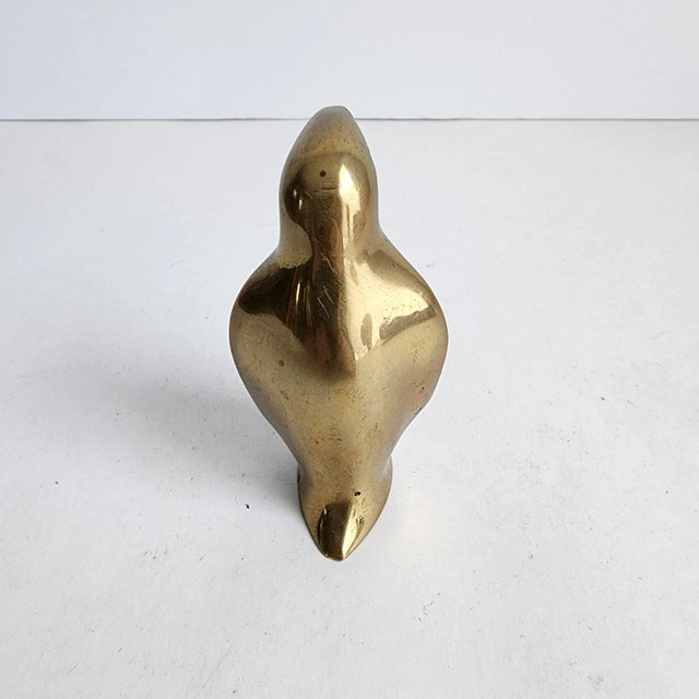 1970s Mid Century Brass Penguin Figurine Vintage 1970s Petite 3.5” Tall For Sale - Image 5 of 11