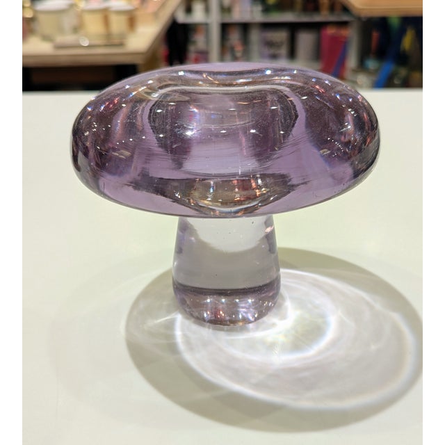 Mid-Century Modern Amethyst Art Glass Mushroom For Sale - Image 3 of 6