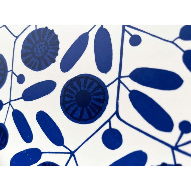 Mid-Century Modern Large Mid-Century Modern German Ceramic Stockholm Series Plate from Melitta, 1960s For Sale - Image 3 of 18